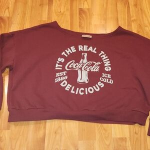 Coca Cola Women's Burgundy Sweatshirt